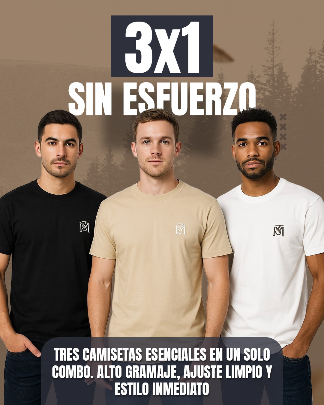 🧥 Combo 3x1 Camisetas Monastery